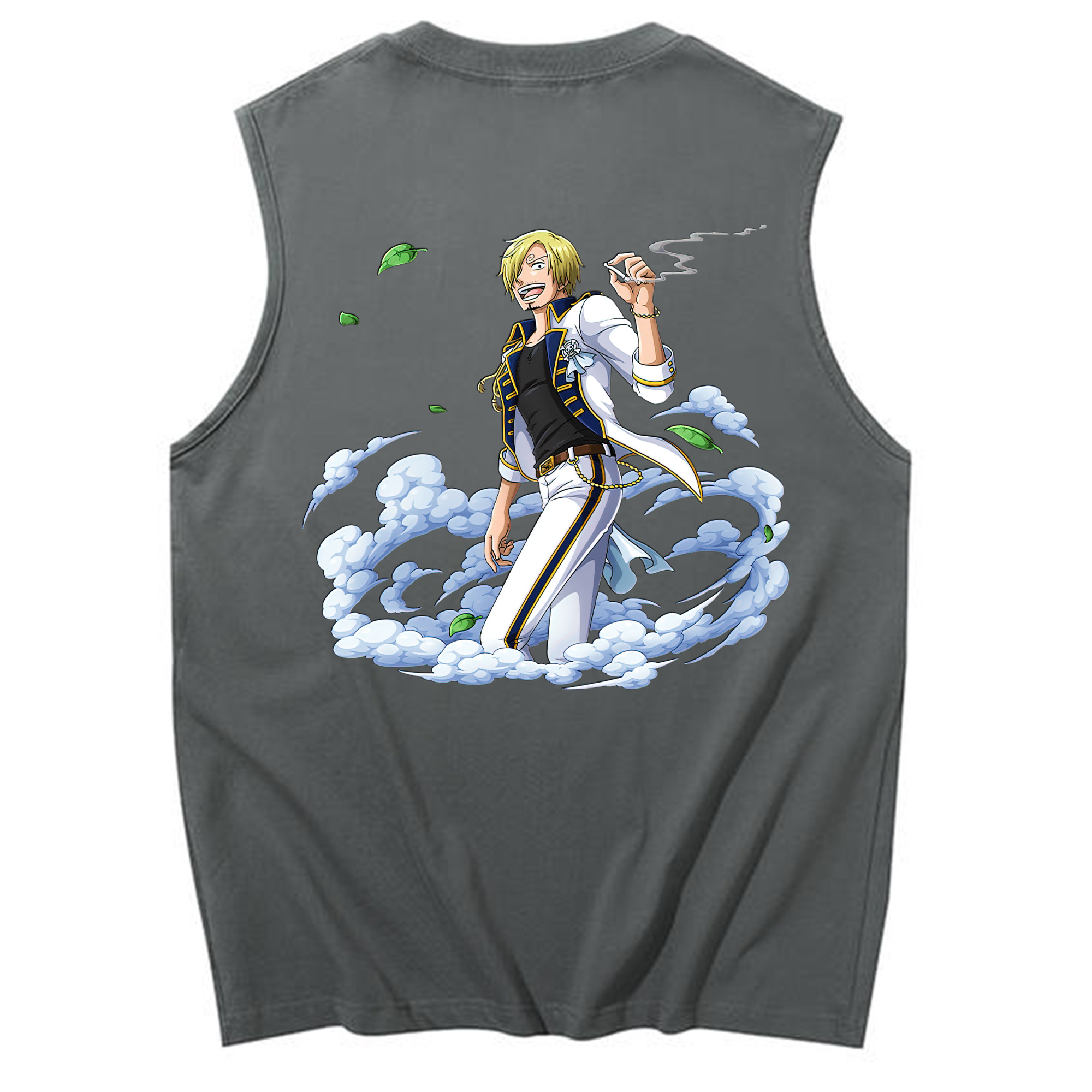 （画像用） ワンピース サンジ ONE PIECE Sanji コットン100％タンクトップ（背面プリント）
